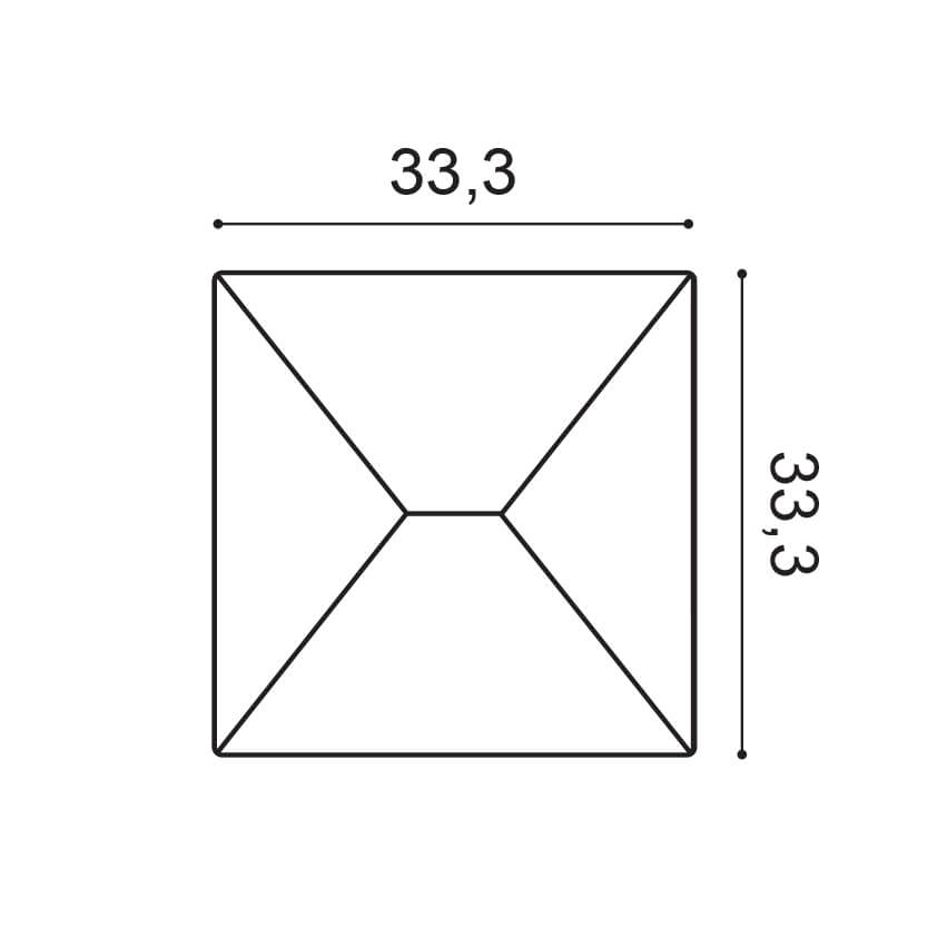 Orac Decor W106 Envelop 3D Wandpaneel - L 33,3 x H 33,3 x B 2,9 cm 4