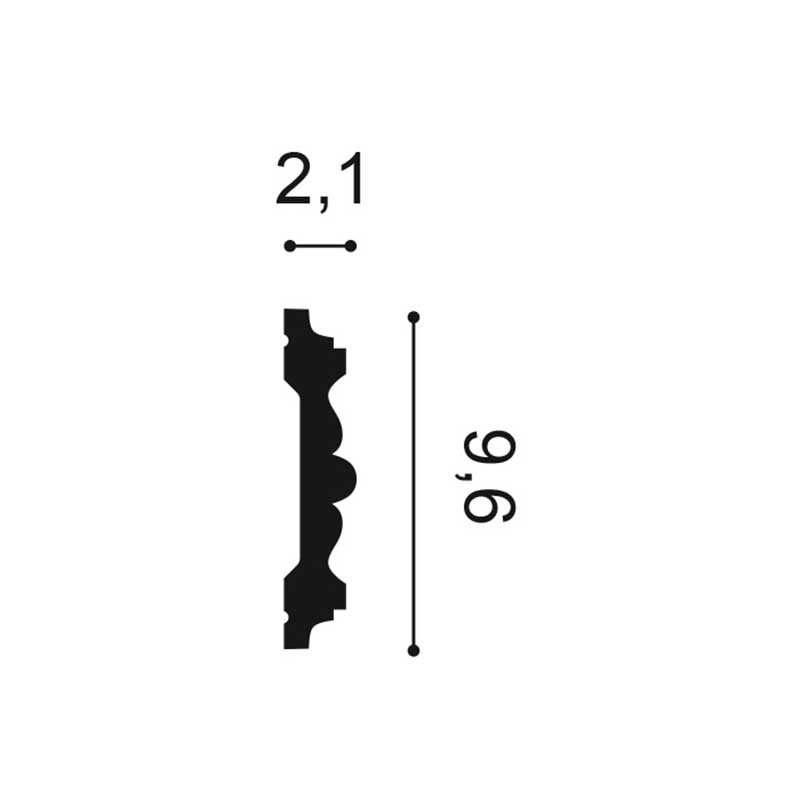 Wand of Plafondlijst Orac Luxxus P9020